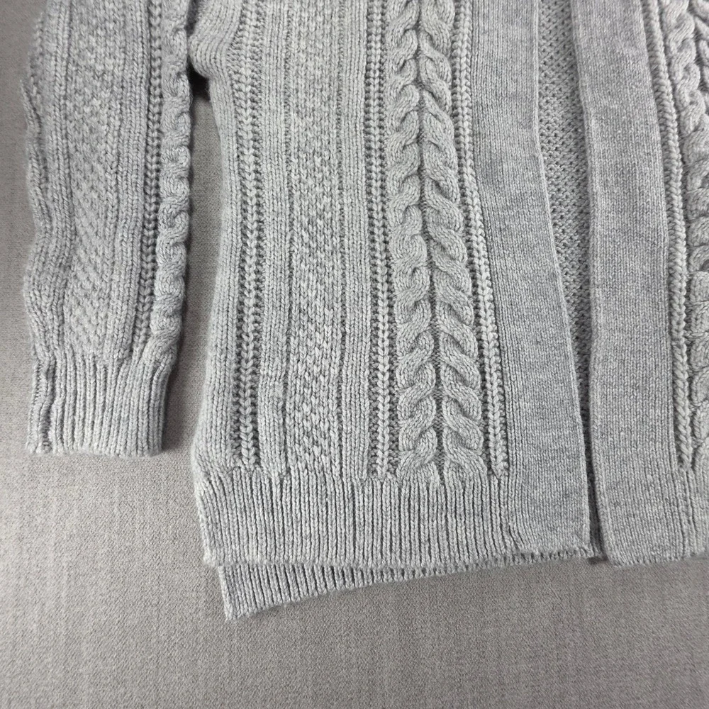 GAP Cardigan Womens XS Heather Grey Cable Knit‎ Open Front Sweater S/352721-01